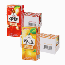 리이브 사과/제주감귤 190ml 24입+24입 (2박스)