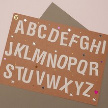 THEJIHYUNSHOP 알파벳 토퍼) 베이지 이니셜 토퍼, 1개, X