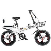 미니벨로 자전거 20인치 접이식 캠핑 감성 예쁜 여자, 블랙 16인치