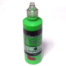 염색물감120ml 18가지 칼라 모음 / 기본12색 형광4색 메탈릭2색 대용량 패브릭 공예물감 천염색 캔버스천 섬유물감 섬유공예 그리기 꾸미기재료 신발염색 모자염색, 염색물감120ml 형광연두