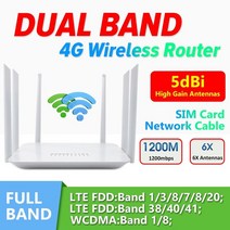 와이파이라우터 벤튼 잠금 해제 4g LTE 6 안테나 1200mbps 듀얼 5g 70, 유럽 ​​버전, 우리 플러그