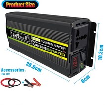 자동차 컨버터 인버터 6000w 8000w 순수 사인파 전원 dc12v to ac 220v socket converter for car home outdoor