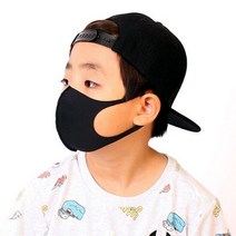 국내생산 자체제작 유아 아동 주니어 3D 입체 마스크_블랙