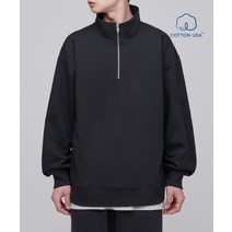 [빠른출고]/무신사 스탠다드안다르D 오버사이즈 하프 집업 스웨트셔츠 [다크 그레이] OVERSIZE HALF ZIP-UP SWEATSHIRT [DARK GREY]