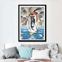 달마 대사 불교 보살 천수관음 부처 큐빅 보석 비즈 십자수 석가모니 스님 다이아몬드 구슬 공예 대형, [풀드릴 풀 스티커] 30x60cm