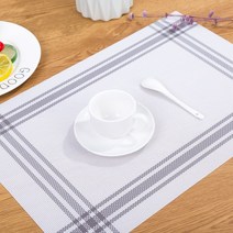 일본식 베이지 단열매트 테이블매트 45X30CMVC 그린단열식매트 티테이블매트, 흰색, 하나