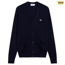 22FW 메종키츠네 트리컬러 폭스 가디건 FU00501KT1036 NAVY