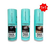 (1+1)로레알파리 매직 리터치 새치커버 볼륨스프레이 75ml, 어두운 갈색1+1