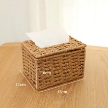 라누아 라탄 티슈케이스 휴지케이스 커버, Camel-New(길이너비및높이15x11x10cm), 30개