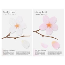 (어프리) 스티키리프 투명벚꽃(M) / 점착메모 노트 잇, 화이트