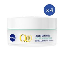 니베아 큐텐 파워 페이스 크림 수분크림 라이트 SPF15 50ml Nivea Q10 Power Face Cream Moisturiser Light, 4개