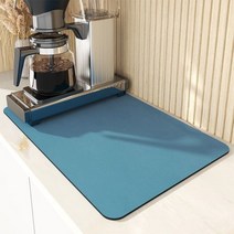 슈퍼 흡수 배수 매트 주방 욕실 수도꼭지 수조 흡수 매트 커피 기계 물 유리 그릇 건조 플레이스 매트, 블루 s2, 40x60cm