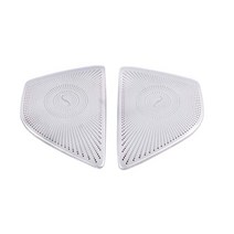벤츠 부메스터 스피커 메르세데스 벤츠 gla cla 2pcs 자동차 도어 게이트 확성기 사운드 크롬 패드 스피커 커버 트림 인테리어 액세서리, 하얀