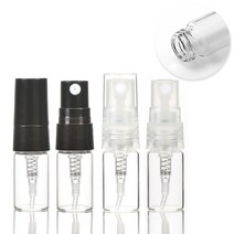 플라스틱캡 샘플 스프레이 2ml 향수 공병 유리 리필 미스트 미니 샘플 용기, 간편 검정캡/2ml