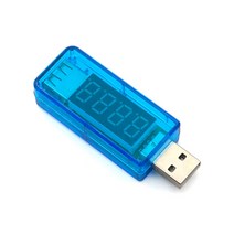 휴대용 USB 테스터 현재 전압 충전 검출기 전압계 전류계 모바일, 파란색, 똑바로