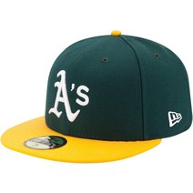 월드몰/ New Era MLB 59FIFTY 투톤 정품 컬렉션 필드 게임 캡 모자, 7 1/4, Oakland Athletics.