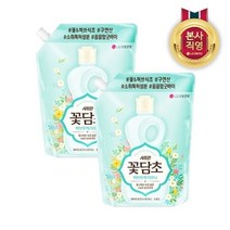 LG생활건강 샤프란 꽃담초 섬유유연제 화이트로즈 리필 1.6L x 2개, 1set