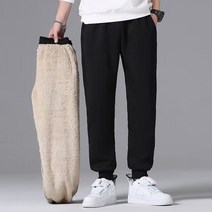 남자 남학생 집에서입는 옷 헬스장 운동용 발열 기모 양털 조커 밴딩 고무줄 팬츠 바지