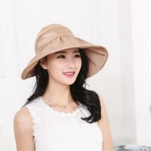 브런치룩 패브릭 미니멀 여성썬캡 햇빛차단모자 이지캐주얼 제주도여름코디 해변패션