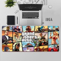 지패드5GTA 5용 마우스 패드 대형 PC 게이머 컴퓨터 매트 큰 키보드 데스크 XXL 카펫 노트북, 07 LockEdge800x300x2mm, 01 A1