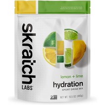 미국 Skratch Labs 전해질 보충제 분말 파우더 레몬 라임 20인분 비건, 440g, 1개