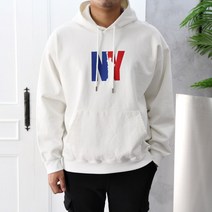 고천 데일리 NY 프린팅 오버핏 후드티셔츠