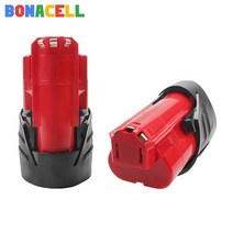 밀워키 호환 배터리 6.0Ah 12V 리튬 이온 M12 C12 XC 교체 백업 밧데리, 3.0AH 2피스