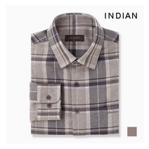 인디안 INDIAN 브라운 빅체크 셔츠_MITNLVWA121