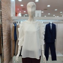 JJ JIGOTT JJ지고트 셔링 소매 라운드넥 블라우스 GK8A0BLR1