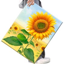 FASEN 액자 보석십자수 캔버스형 DIY 키트 40 x 50 cm, 1세트, FAN121.포춘 해바라기