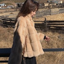 따뜻한 모피 코트 레이디 패션 터틀넥 밍크 코트 가을 겨울 우아한 두꺼운 인조 모피 재킷 여성 의류 2022 신제품