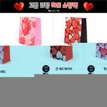 베스트 올 종암점 핑크 레드 고급 코팅 포장백 예쁜하트 종이가방 (6948775)