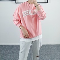 남녀공용 오버핏 파스텔 컬러 웰니스 쭈리 맨투맨 5color