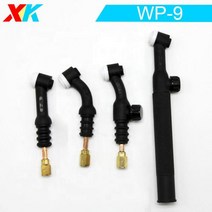 논가스용접기 프라즈마 절단기 용접봉 TIG 용접 WP9 WP9F WP9FV 밸브가 있는 유연한 토치 헤드 공기 냉각 125AMP, WP9FV+2PCS