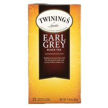 Twinings 얼그레이 홍차 티백 25개 50g(1.76oz), 25 개