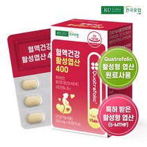 [건국유업] 혈액건강 활성엽산 400 30정x1개(1개월), 1개, 단품