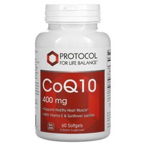 프로토콜 포 라이프 발란스 CoQ10 400mg 60 소프트젤, 상세설명참조