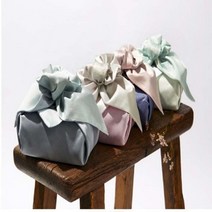 실크겹보자기 파스텔 75cm, 핑크+아이보리