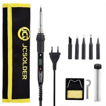 JCD 가변 온도 LCD 납땜 인두 키트 110V 220V 80W 납땜 용접 도구 납땜 팁 와이어 디 솔더링 펌프 히터, 80W 220V+은+EU