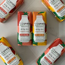 상하주스 상하목장 유기농주스 2가지맛 125ml x 24개 (컵홀더), 사과오렌지케일(주황색)
