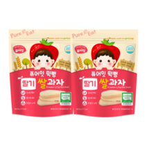 떡뻥 유기농 딸기 쌀과자 30g x 2봉 유치원 간식