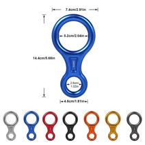 8-13mm 로프용 합금 암벽 등반 링 휴대용 전문 화재 구조 하강기 액세서리 장비, 04 Red