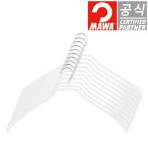 마와 바디폼 남성용 46L 옷걸이, 화이트, 10개