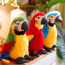 똑같이 따라 말하는 따라쟁이 앵무새 인형 완구 어른들이좋아하는 말하는인형 목소리녹음인형 재미있는 동물인형mz1213, 그린