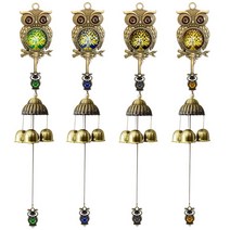 엔틱 부엉이 문종 풍경종 도어벨 현관종 4종, 엔틱 부엉이 문종 브라운