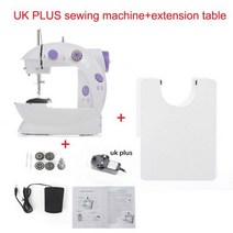 미니 가정용 미싱기 핸드 재봉틀 오바로크 미싱 주끼 2020 휴대용 헬드 스티치 바느질, [06] UK PLUG with Table