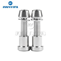 Wanyifa 티타늄 너트 M5 볼트 M5x16 18 20mm 와셔 육각 머리 나사 3T 스템 프론트 포크 잠금 장치, 05 Taper Titanium_02 M5x18mm