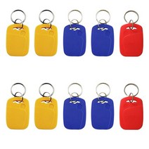 액세스제어 5/10PCS RFID 스마트 듀얼 주파수 칩 키 태그 125Khz T5577 재기록 배지 13.56Mhz UID 쓰기 S50 복사 토큰 체인, [08] 10pcs