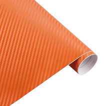 수전사필름 자동차 랩핑지 60x200cm 방수 DIY 3D 3M 탄소 섬유 비닐 포장 필름 자동차 스티커 오토바이 스, 02 주황색