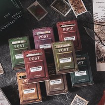 빈티지 우체통 우표 다꾸 스티커 8종, 7.자연드림 (ST-1427)